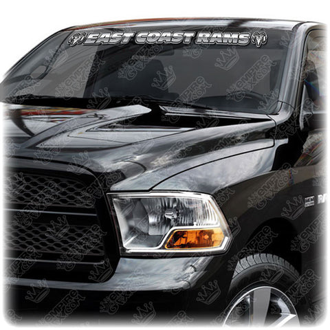 East Coast Rams Windshield Sticker