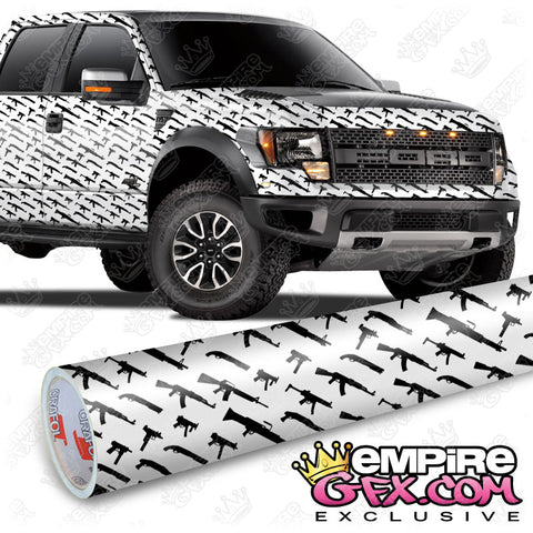 Gun Show White & Black Wrap Vinyl