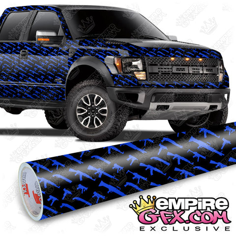 Gun Show Black & Blue Wrap Vinyl