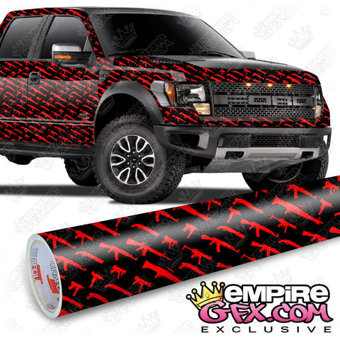 Gun Show Black & Red Wrap Vinyl